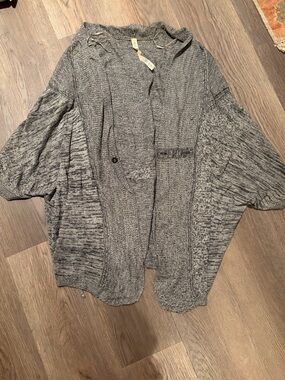 lululemon athletica Heathered Gray Open-Front Knit Cardigan